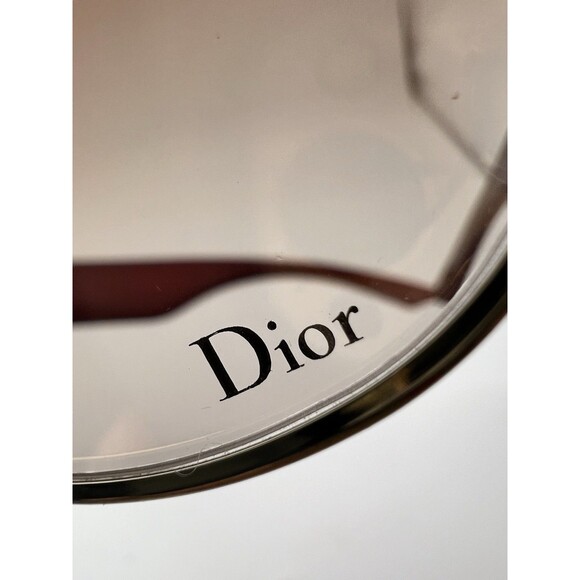 Vtg Y2K Christian Dior Buckle 2 Wrap Aviator Sunglasses Brown Gradient Red Gold main image 12